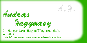 andras hagymasy business card